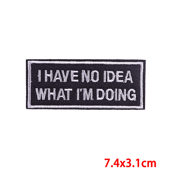 PandaHall Computerized Embroidery Cloth Iron on/Sew on Patches, Word Pattern Costume Accessories, Rectangle Pattern, 74x31mm Cloth Rectangle
PandaHall Computerized Embroidery Cloth Iron on/Sew on Patches, Word Pattern Costume Accessories, Rectangle Pattern, 74x31mm Cloth Rectangle