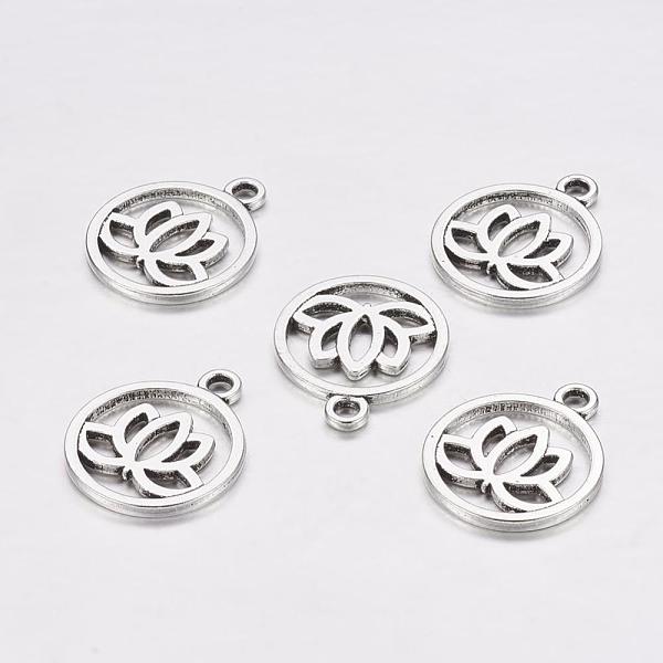 PandaHall Tibetan Style Filigree Alloy Pendants, Flat Round with Lotus, Cadmium Free & Lead Free, Antique Silver, 24x20x1.5mm, Hole: 2.3mm...
PandaHall Tibetan Style Filigree Alloy Pendants, Flat Round with Lotus, Cadmium Free & Lead Free, Antique Silver, 24x20x1.5mm, Hole: 2.3mm...