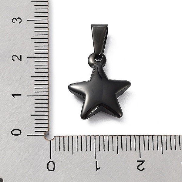 PandaHall Ion Plating(IP) 304 Stainless Steel Charms, Star, Black, 18x14.8x4.1mm, Hole: 3x6.8mm 304 Stainless Steel Star
PandaHall Ion Plating(IP) 304 Stainless Steel Charms, Star, Black, 18x14.8x4.1mm, Hole: 3x6.8mm 304 Stainless Steel Star