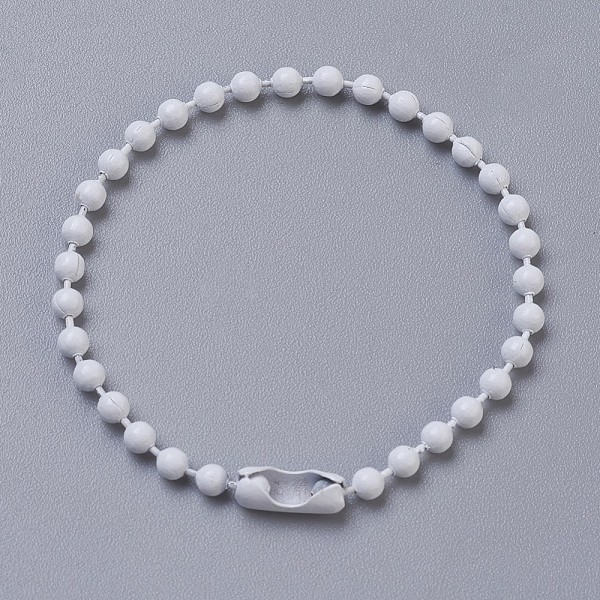 PandaHall Eco-Friendly Iron Ball Chains with Connectors, Soldered, For Ball Chain Hang Tag Making, Lead Free & Nickel Free, White, 4-1/2...
PandaHall Eco-Friendly Iron Ball Chains with Connectors, Soldered, For Ball Chain Hang Tag Making, Lead Free & Nickel Free, White, 4-1/2...