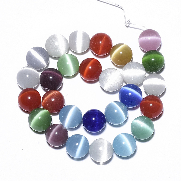 PandaHall Cat Eye Beads Strands, Round, Mixed Color, 14mm, Hole: 1.2mm, about 27pcs/strand, 14.09 inch(35.8cm) Glass Round Multicolor
PandaHall Cat Eye Beads Strands, Round, Mixed Color, 14mm, Hole: 1.2mm, about 27pcs/strand, 14.09 inch(35.8cm) Glass Round Multicolor