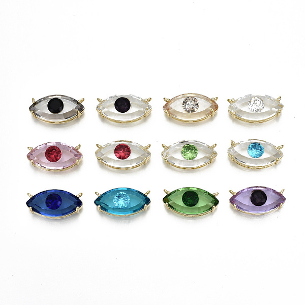 PandaHall Bras Glass Links Connectors, Nickel Free, Real 16K Gold Plated, Eye, Mixed Color, 12x24x9mm, Hole: 1.2mm Brass+Glass Eye..., Multicolor
PandaHall Bras Glass Links Connectors, Nickel Free, Real 16K Gold Plated, Eye, Mixed Color, 12x24x9mm, Hole: 1.2mm Brass+Glass Eye..., Multicolor