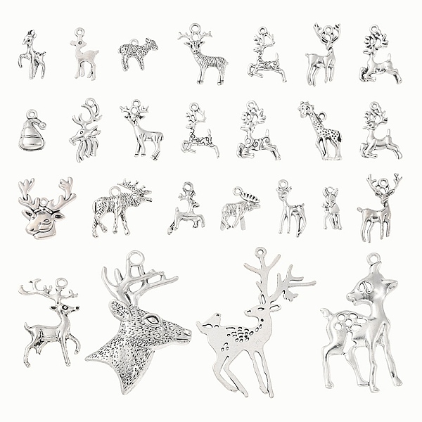 PandaHall 50Pcs 25 Styles Tibetan Style Alloy Pendants, Christmas Reindeer/Stag Pendants, Antique Silver, 13.5~49.7x7~44.5x1~8mm, Hole...
PandaHall 50Pcs 25 Styles Tibetan Style Alloy Pendants, Christmas Reindeer/Stag Pendants, Antique Silver, 13.5~49.7x7~44.5x1~8mm, Hole...