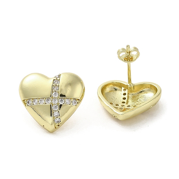 PandaHall Brass Micro Pave Cubic Zirconia Stud Earrings, Heart with Cross, Lead Free & Cadmium Free, Long-Lasting Plated, Real 18K Gold..., Clear
PandaHall Brass Micro Pave Cubic Zirconia Stud Earrings, Heart with Cross, Lead Free & Cadmium Free, Long-Lasting Plated, Real 18K Gold..., Clear