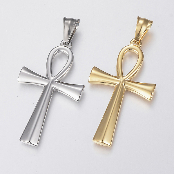 PandaHall 304 Stainless Steel Pendants, Ankh Cross, Mixed Color, 44.5x25x3mm, Hole: 10x4mm 304 Stainless Steel Cross
PandaHall 304 Stainless Steel Pendants, Ankh Cross, Mixed Color, 44.5x25x3mm, Hole: 10x4mm 304 Stainless Steel Cross