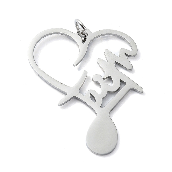 PandaHall 304 Stainless Steel Pendants, with Jump Rings, Laser Cut, Faith Heart Charm, Stainless Steel Color, 31.5x26.5x1mm, Hole: 3mm 304...
PandaHall 304 Stainless Steel Pendants, with Jump Rings, Laser Cut, Faith Heart Charm, Stainless Steel Color, 31.5x26.5x1mm, Hole: 3mm 304...