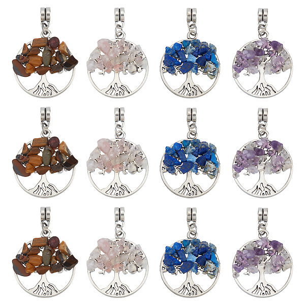 PandaHall SUPERFINDINGS 32Pcs 4 Style Life Tree Pendant Charms Gemstone Chakra Crystal Quartz Pendants Flat Round with Tree Healing Charm...
PandaHall SUPERFINDINGS 32Pcs 4 Style Life Tree Pendant Charms Gemstone Chakra Crystal Quartz Pendants Flat Round with Tree Healing Charm...