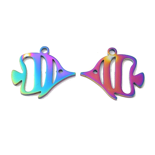PandaHall Ion Plating(IP) 304 Stainless Steel Pendants, Fish Charm, Rainbow Color, 18x20.5x1.5mm, Hole: 1.8mm 304 Stainless Steel Fish
PandaHall Ion Plating(IP) 304 Stainless Steel Pendants, Fish Charm, Rainbow Color, 18x20.5x1.5mm, Hole: 1.8mm 304 Stainless Steel Fish