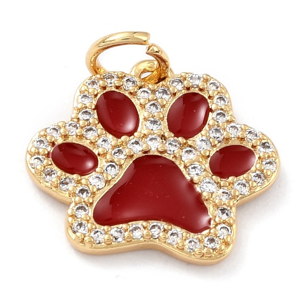 PandaHall Real 18K Gold Plated Brass Micro Pave Cubic Zirconia Charms, with Jump Ring and Enamel, Long-Lasting Plated, Dog Paw Prints, Red...
PandaHall Real 18K Gold Plated Brass Micro Pave Cubic Zirconia Charms, with Jump Ring and Enamel, Long-Lasting Plated, Dog Paw Prints, Red...