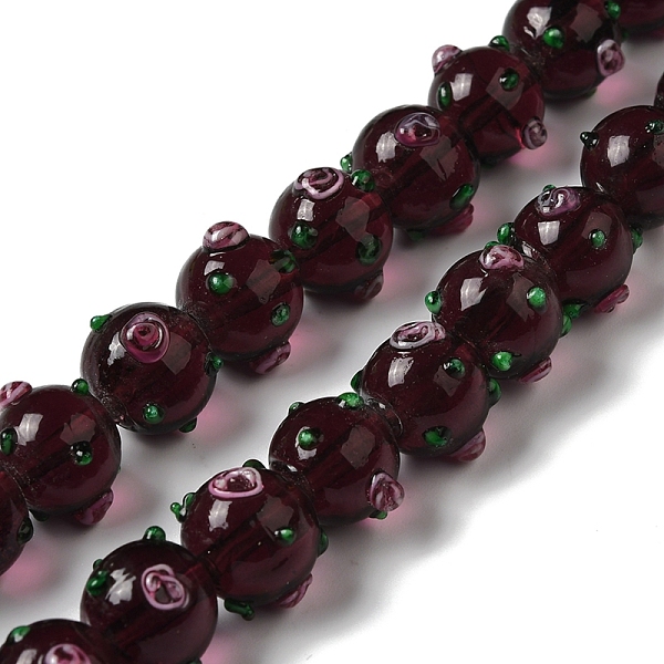 PandaHall Handmade Bumpy Lampwork Beads Strands, with Enamel, Round, Dark Red, 11.5~13.5x13.5~14x13~13.5mm, Hole: 1.5mm, about 33pcs/strand...
PandaHall Handmade Bumpy Lampwork Beads Strands, with Enamel, Round, Dark Red, 11.5~13.5x13.5~14x13~13.5mm, Hole: 1.5mm, about 33pcs/strand...