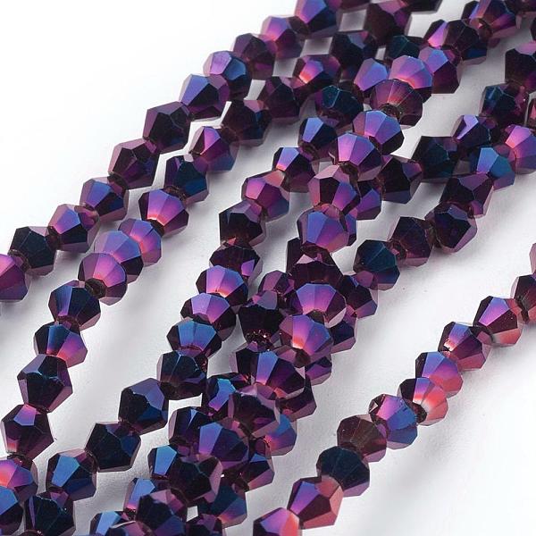 PandaHall Electroplate Glass Beads Strands, Full Plated, Faceted, Bicone, Purple, 3.5x3mm, Hole: 1mm, 113~115pcs/strand, 36~36.5cm Glass...
PandaHall Electroplate Glass Beads Strands, Full Plated, Faceted, Bicone, Purple, 3.5x3mm, Hole: 1mm, 113~115pcs/strand, 36~36.5cm Glass...