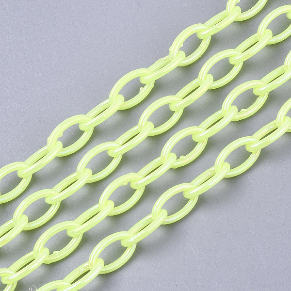 PandaHall Acrylic Opaque Cable Chains, AB Color, Horse Eye, Champagne Yellow, 13x8x2mm, 18.5 inch~19.29 inch(47~49cm)/strand Acrylic
PandaHall Acrylic Opaque Cable Chains, AB Color, Horse Eye, Champagne Yellow, 13x8x2mm, 18.5 inch~19.29 inch(47~49cm)/strand Acrylic