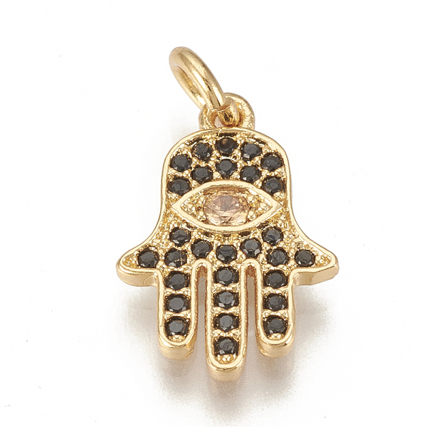 PandaHall Brass Micro Pave Cubic Zirconia Pendants, with Jump Rings, Palm, Golden, 16x11x1.5mm, Hole: 3mm Brass+Cubic Zirconia Palm Black
PandaHall Brass Micro Pave Cubic Zirconia Pendants, with Jump Rings, Palm, Golden, 16x11x1.5mm, Hole: 3mm Brass+Cubic Zirconia Palm Black