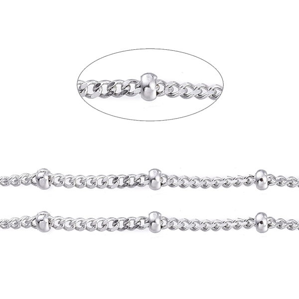 PandaHall 304 Stainless Steel Satellite Chains, Diamond Cut Curb Chains, Soldered, with Rondelle Beads and Spool, Stainless Steel Color...
PandaHall 304 Stainless Steel Satellite Chains, Diamond Cut Curb Chains, Soldered, with Rondelle Beads and Spool, Stainless Steel Color...