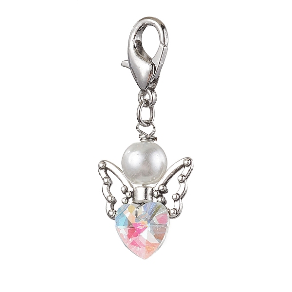 PandaHall Heart Angel Glass Pendant Decoration, Lobster Claw Clasps Charm for Bag Ornaments, Clear AB, 43mm Glass Angel & Fairy White
PandaHall Heart Angel Glass Pendant Decoration, Lobster Claw Clasps Charm for Bag Ornaments, Clear AB, 43mm Glass Angel & Fairy White
