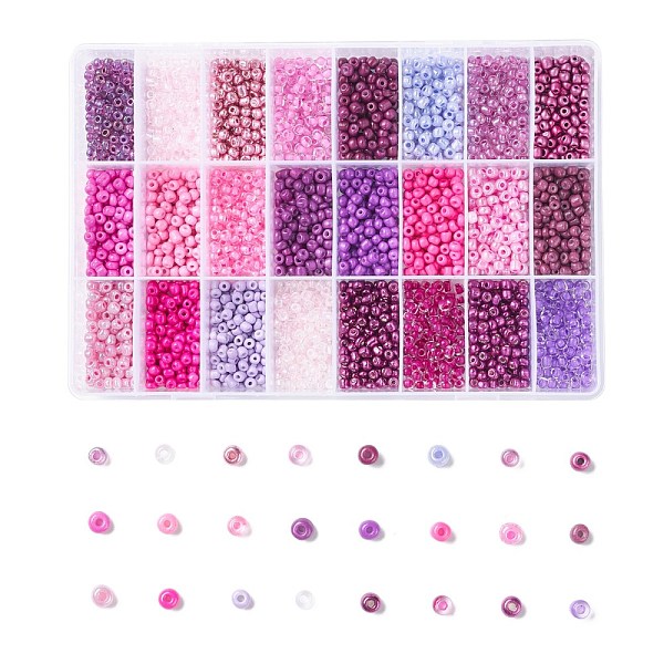 PandaHall 288G 24 Colors Glass Seed Beads, Round, Mixed Color, 6/0, 4~5x2.5~4.5mm, Hole: 1.2~1.5mm, 12g/color Glass Multicolor
PandaHall 288G 24 Colors Glass Seed Beads, Round, Mixed Color, 6/0, 4~5x2.5~4.5mm, Hole: 1.2~1.5mm, 12g/color Glass Multicolor