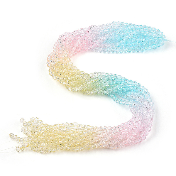 PandaHall Transparent Glass Beads Strands, Segmented Multi-color Beads, Faceted(32 Facets), Round, Light Sky Blue, 4~4.5mm, Hole: 1mm, about...
PandaHall Transparent Glass Beads Strands, Segmented Multi-color Beads, Faceted(32 Facets), Round, Light Sky Blue, 4~4.5mm, Hole: 1mm, about...