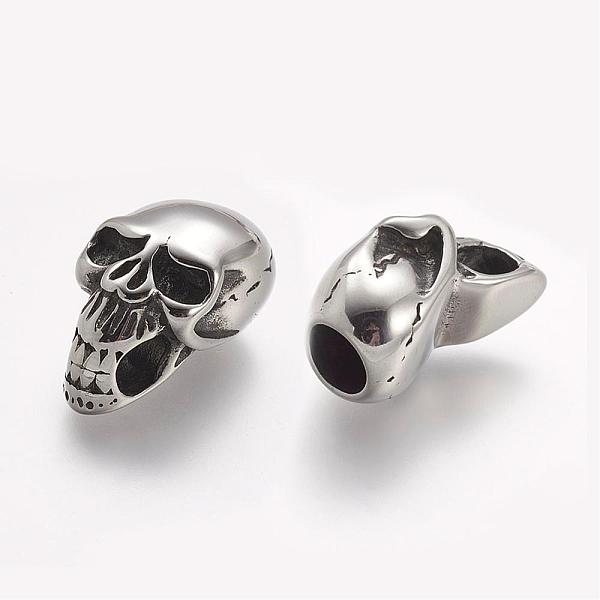 PandaHall 304 Stainless Steel Cord Ends, For Leather Cord Bracelets Making, Skull, Antique Silver, 25x14.5x13.5mm, Mouth Hole: 5x7mm, Inner...
PandaHall 304 Stainless Steel Cord Ends, For Leather Cord Bracelets Making, Skull, Antique Silver, 25x14.5x13.5mm, Mouth Hole: 5x7mm, Inner...