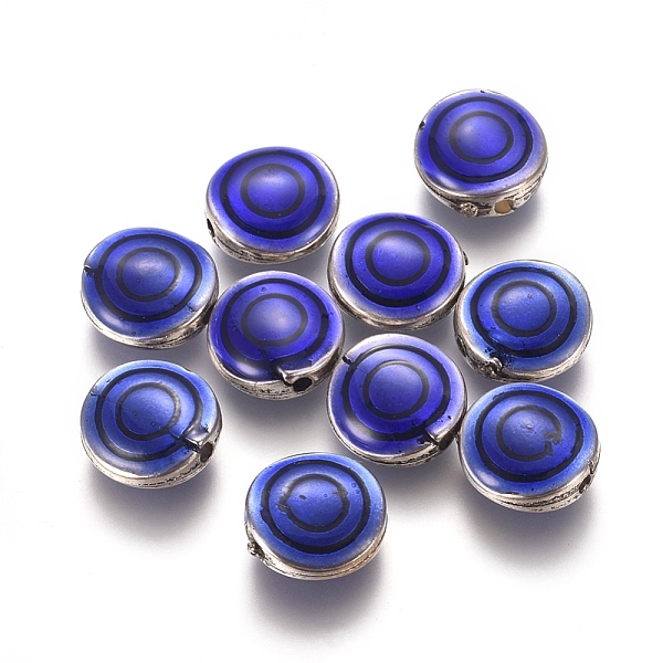 PandaHall CCB Plastic Beads, with Enamel, Flat Round, Antique Silver, Blue, 11x5mm, Hole: 1.2mm Plastic Flat Round Blue
PandaHall CCB Plastic Beads, with Enamel, Flat Round, Antique Silver, Blue, 11x5mm, Hole: 1.2mm Plastic Flat Round Blue
