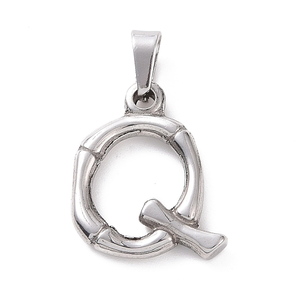 PandaHall 304 Stainless Steel Pendants, Bamboo Style, Stainless Steel Color, Letter.Q, 19x16x3mm, Hole: 3x7mm 304 Stainless Steel Letter Q
PandaHall 304 Stainless Steel Pendants, Bamboo Style, Stainless Steel Color, Letter.Q, 19x16x3mm, Hole: 3x7mm 304 Stainless Steel Letter Q