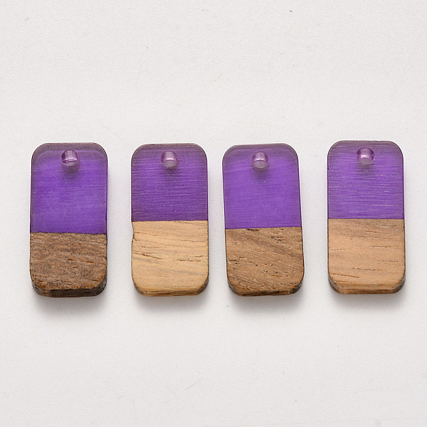 PandaHall Two-tone Transparent Resin & Walnut Wood Pendants, Waxed, Rectangle, Blue Violet, 20.5x10x3~4mm, Hole: 2mm Resin+Wood Rectangle..., Purple
PandaHall Two-tone Transparent Resin & Walnut Wood Pendants, Waxed, Rectangle, Blue Violet, 20.5x10x3~4mm, Hole: 2mm Resin+Wood Rectangle..., Purple