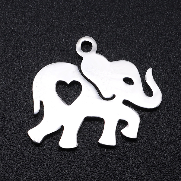 PandaHall 201 Stainless Steel Pendants, Elephant with Heart, Stainless Steel Color, 15x17x1mm, Hole: 1.5mm 201 Stainless Steel Elephant
PandaHall 201 Stainless Steel Pendants, Elephant with Heart, Stainless Steel Color, 15x17x1mm, Hole: 1.5mm 201 Stainless Steel Elephant