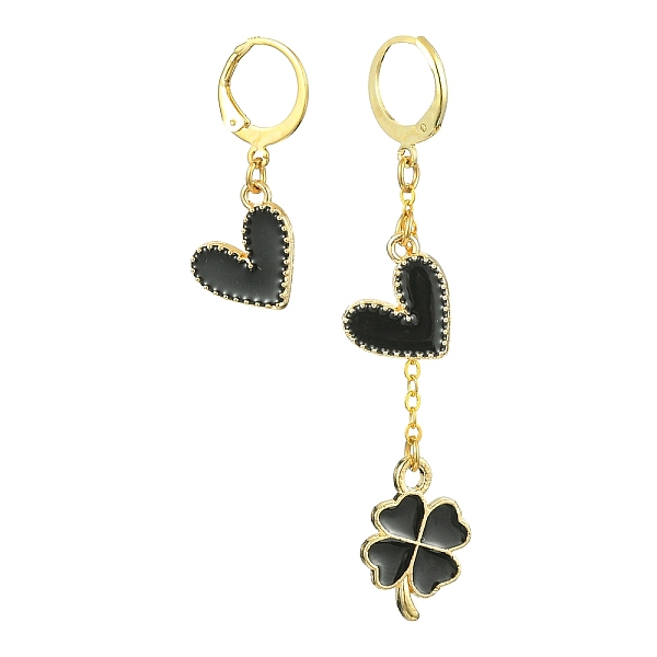 PandaHall Golden Alloy Enamel Dangle Leverback Earrings, Asymmetrical Earrings, Heart, 30~64x12~13mm Alloy Heart
PandaHall Golden Alloy Enamel Dangle Leverback Earrings, Asymmetrical Earrings, Heart, 30~64x12~13mm Alloy Heart