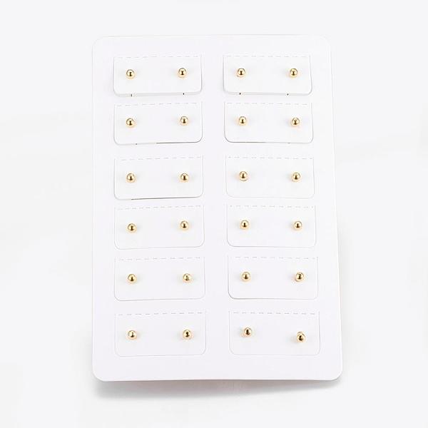 PandaHall Brass Ear Studs, Ball Stud Earrings, Round, Golden, 3mm, Pin: 0.6mm Brass
PandaHall Brass Ear Studs, Ball Stud Earrings, Round, Golden, 3mm, Pin: 0.6mm Brass
