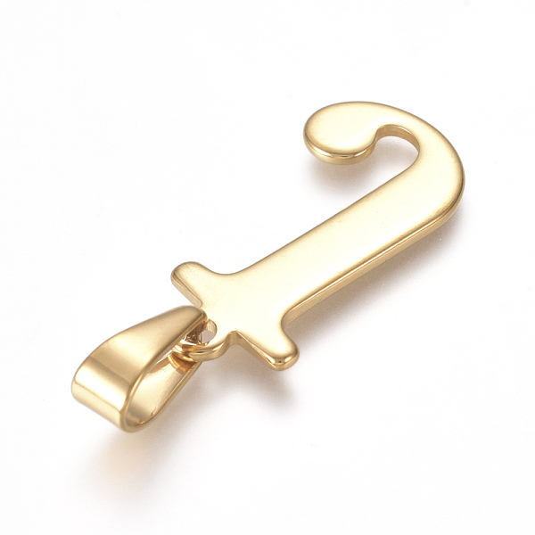 PandaHall 304 Stainless Steel Pendants, Golden, Initial Letter.J, 28x20x1.5mm, Hole: 4x10mm 304 Stainless Steel Letter J
PandaHall 304 Stainless Steel Pendants, Golden, Initial Letter.J, 28x20x1.5mm, Hole: 4x10mm 304 Stainless Steel Letter J