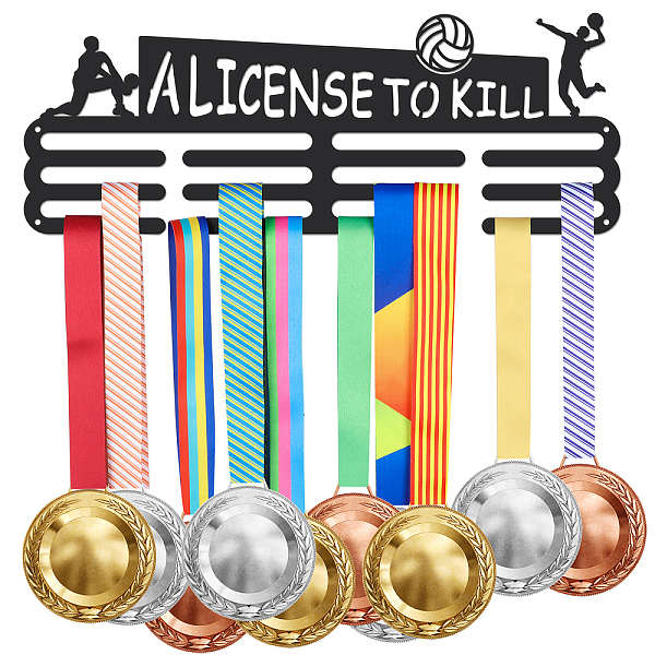 PandaHall Fashion Iron Medal Hanger Holder Display Wall Rack, with Screws & Word A License to Kill, Volleyball Pattern, 150x400mm Iron...
PandaHall Fashion Iron Medal Hanger Holder Display Wall Rack, with Screws & Word A License to Kill, Volleyball Pattern, 150x400mm Iron...