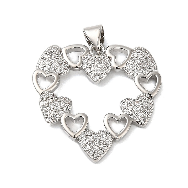PandaHall Rack Plating Brass & Clear Cubic Zirconia Pendants, Cadmium Free & Lead Free, Long-Lasting Plated, Heart with Hollow Heart...
PandaHall Rack Plating Brass & Clear Cubic Zirconia Pendants, Cadmium Free & Lead Free, Long-Lasting Plated, Heart with Hollow Heart...