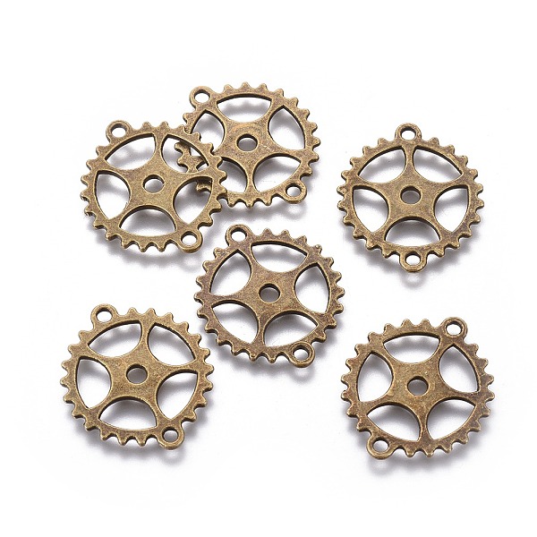 PandaHall Steampunk Tibetan Style Links connectors, Cadmium Free & Nickel Free & Lead Free, Cog Gear, Antique Bronze, 28x25x2mm, Hole: 2mm...
PandaHall Steampunk Tibetan Style Links connectors, Cadmium Free & Nickel Free & Lead Free, Cog Gear, Antique Bronze, 28x25x2mm, Hole: 2mm...