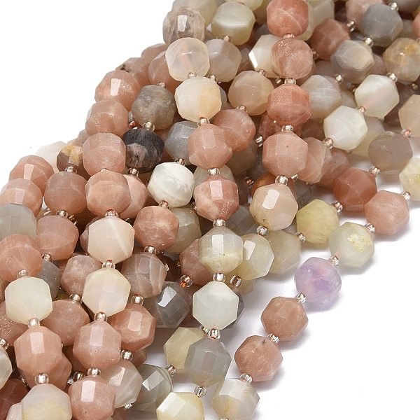 PandaHall Natural Multi-Moonstone Beads Strands, Bicone, Double Terminated Point Prism Beads, Faceted, with Seed Beads, 7~8x7~8mm, Hole...
PandaHall Natural Multi-Moonstone Beads Strands, Bicone, Double Terminated Point Prism Beads, Faceted, with Seed Beads, 7~8x7~8mm, Hole...