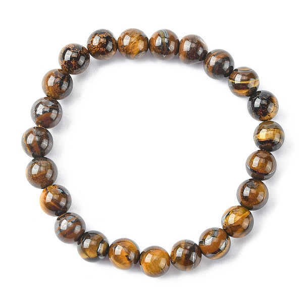 PandaHall Natural Tiger Eye Stretch Bracelets, Round, 47mm(1-7/8 inch), Bead: 8mm Tiger Eye
PandaHall Natural Tiger Eye Stretch Bracelets, Round, 47mm(1-7/8 inch), Bead: 8mm Tiger Eye