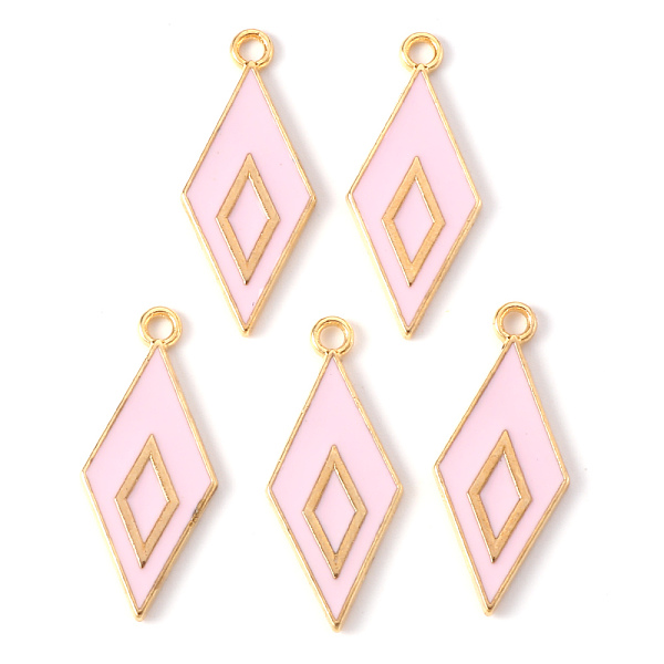 PandaHall Alloy Enamel Pendants, Light Gold, Cadmium Free & Lead Free, Rhombus, Pearl Pink, 28x12x2mm, Hole: 1.8mm Alloy+Enamel Rhombus
PandaHall Alloy Enamel Pendants, Light Gold, Cadmium Free & Lead Free, Rhombus, Pearl Pink, 28x12x2mm, Hole: 1.8mm Alloy+Enamel Rhombus