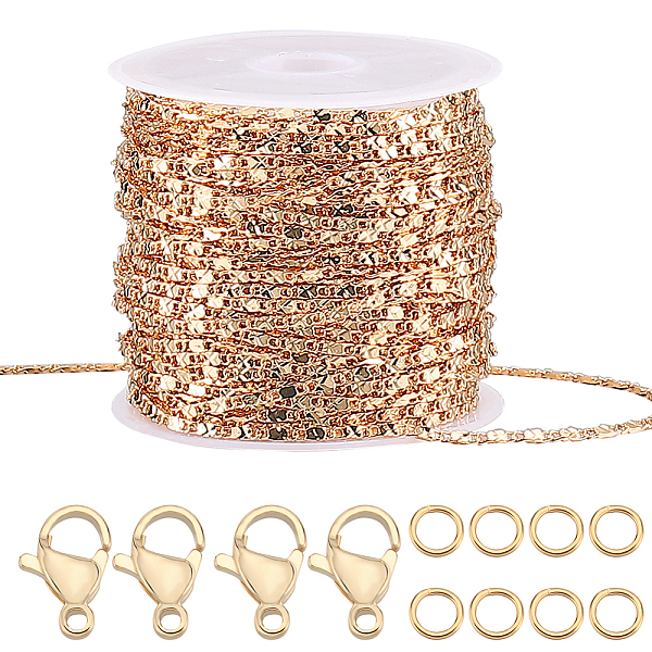PandaHall Beebeecraft 1 Box 33 Feet 10M Link Chains 18K Gold Plated Oval Chunky Link Necklace with 20Pcs Lobster Claw Clasps 50Pcs Jump...
PandaHall Beebeecraft 1 Box 33 Feet 10M Link Chains 18K Gold Plated Oval Chunky Link Necklace with 20Pcs Lobster Claw Clasps 50Pcs Jump...