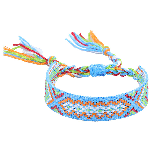 PandaHall Polyester-cotton Braided Rhombus Pattern Cord Bracelet, Ethnic Tribal Adjustable Brazilian Bracelet for Women, Light Sky Blue...
PandaHall Polyester-cotton Braided Rhombus Pattern Cord Bracelet, Ethnic Tribal Adjustable Brazilian Bracelet for Women, Light Sky Blue...