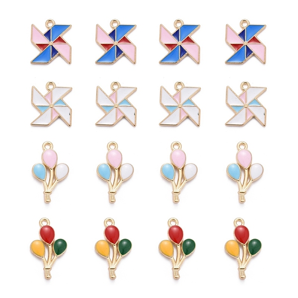 PandaHall 40Pcs 4 Style Alloy Enamel Pendants, Balloon & Windmill, Light Gold, 10pcs/Style Alloy+Enamel Mixed Shapes Multicolor
PandaHall 40Pcs 4 Style Alloy Enamel Pendants, Balloon & Windmill, Light Gold, 10pcs/Style Alloy+Enamel Mixed Shapes Multicolor