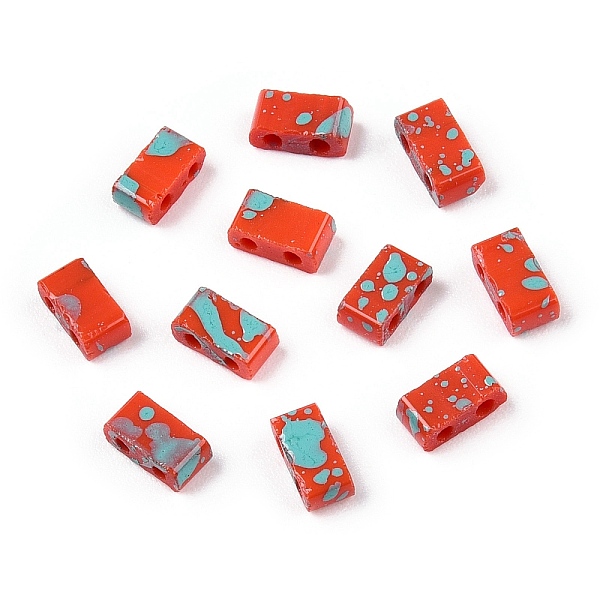 PandaHall 2-Hole Opaque Glass Seed Beads, Antique Style, Rectangle, Orange Red, 4.5~5.5x2~2.5x2mm, Hole: 0.5~0.8mm Glass Rectangle
PandaHall 2-Hole Opaque Glass Seed Beads, Antique Style, Rectangle, Orange Red, 4.5~5.5x2~2.5x2mm, Hole: 0.5~0.8mm Glass Rectangle