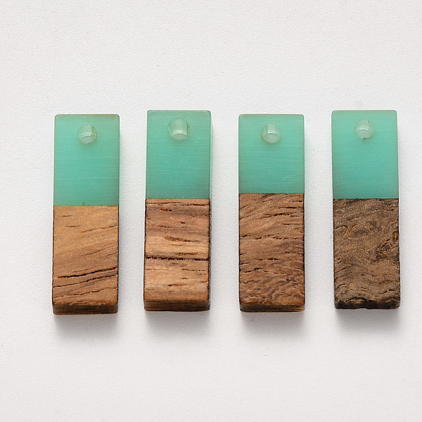 PandaHall Transparent Resin & Walnut Wood Pendants, Waxed, Rectangle, Turquoise, 20x6.5x3~4mm, Hole: 1.8mm Resin+Wood Rectangle Green
PandaHall Transparent Resin & Walnut Wood Pendants, Waxed, Rectangle, Turquoise, 20x6.5x3~4mm, Hole: 1.8mm Resin+Wood Rectangle Green