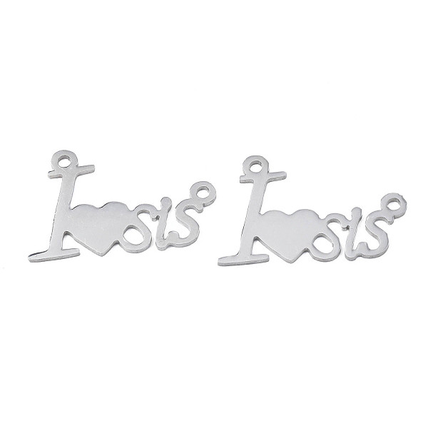 PandaHall 304 Stainless Steel Connector Charms, Word I Love Sis, Stainless Steel Color, 17x24x1mm, Hole: 1.6mm 304 Stainless Steel Word
PandaHall 304 Stainless Steel Connector Charms, Word I Love Sis, Stainless Steel Color, 17x24x1mm, Hole: 1.6mm 304 Stainless Steel Word