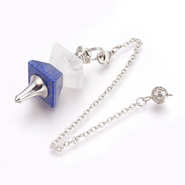 PandaHall Natural Lapis Lazuli Dowsing Pendulums, with Platinum Tone Brass Findings, Trapezoid, 235mm, Hole: 2mm Lapis Lazuli Trapezoid..., Multicolor
PandaHall Natural Lapis Lazuli Dowsing Pendulums, with Platinum Tone Brass Findings, Trapezoid, 235mm, Hole: 2mm Lapis Lazuli Trapezoid..., Multicolor