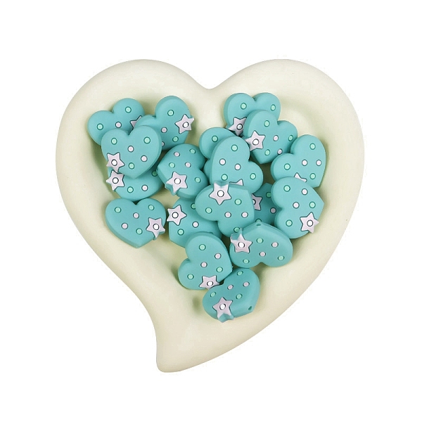PandaHall Heart Food Grade Eco-Friendly Silicone Beads, Chewing Beads For Teethers, DIY Nursing Necklaces Making, Turquoise, 28x24mm..., Green
PandaHall Heart Food Grade Eco-Friendly Silicone Beads, Chewing Beads For Teethers, DIY Nursing Necklaces Making, Turquoise, 28x24mm..., Green