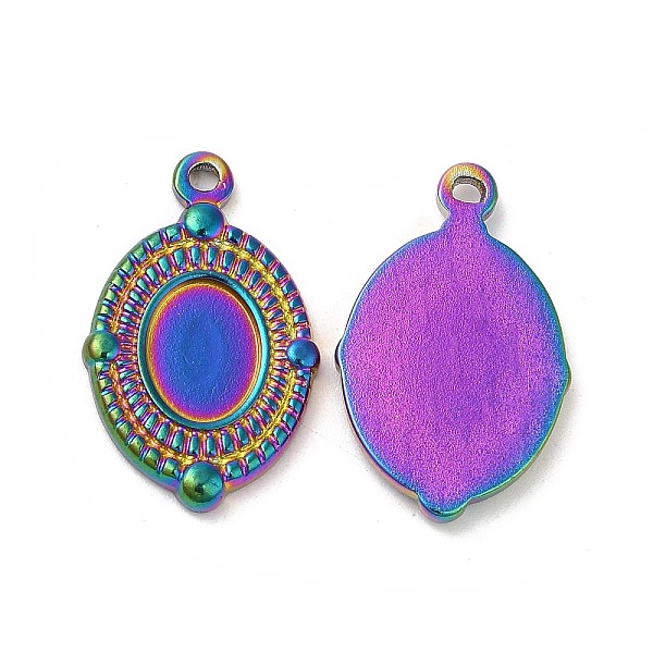 PandaHall Ion Plating(IP) 304 Stainless Steel Pendant Cabochon Settings, Oval Charms, Rainbow Color, Tray: 8x6mm, 21x13x2mm, Hole: 1.2mm 304...
PandaHall Ion Plating(IP) 304 Stainless Steel Pendant Cabochon Settings, Oval Charms, Rainbow Color, Tray: 8x6mm, 21x13x2mm, Hole: 1.2mm 304...