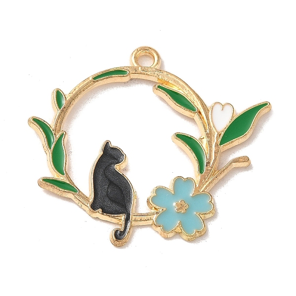 PandaHall Alloy Enamel Pendants, Golden, Cat with Flower Charm, Black, 30x33x1.5mm, Hole: 2mm Alloy+Enamel Cat Shape Black
PandaHall Alloy Enamel Pendants, Golden, Cat with Flower Charm, Black, 30x33x1.5mm, Hole: 2mm Alloy+Enamel Cat Shape Black