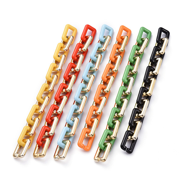 PandaHall Handmade CCB Plastic Cable Chains, with Opaque Acrylic Linking Rings, Golden, Mixed Color, Links: 30x20x6mm, 39.37 inch(1m)/strand..., Multicolor
PandaHall Handmade CCB Plastic Cable Chains, with Opaque Acrylic Linking Rings, Golden, Mixed Color, Links: 30x20x6mm, 39.37 inch(1m)/strand..., Multicolor