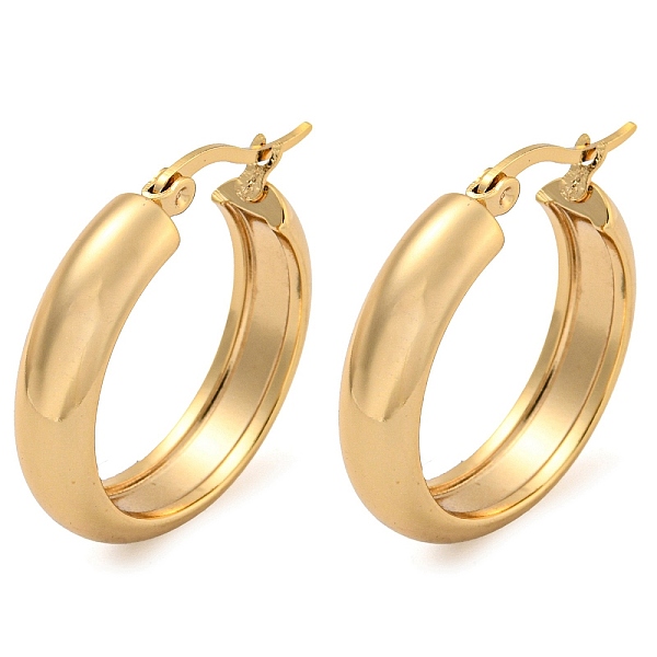 PandaHall 202 Stainless Steel Hoop Earrings, with 304 Stainless Steel Pins for Women, Golden, 26x6mm 202 Stainless Steel
PandaHall 202 Stainless Steel Hoop Earrings, with 304 Stainless Steel Pins for Women, Golden, 26x6mm 202 Stainless Steel