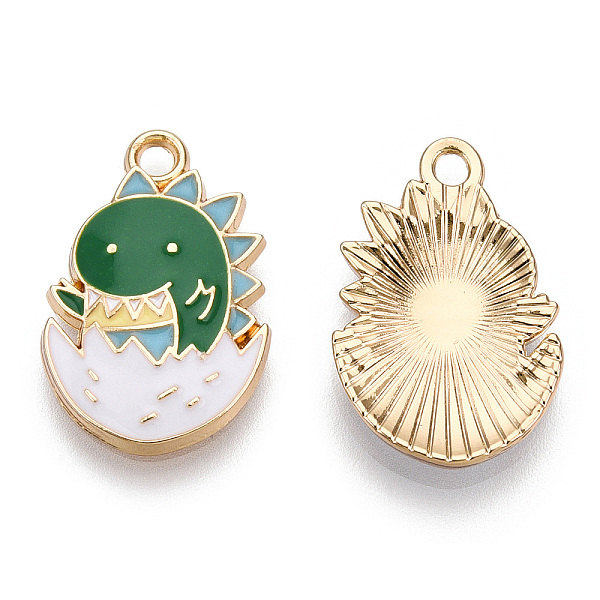 PandaHall Alloy Enamel Pendants, Cadmium Free & Lead Free, Dinosaur Shape, Light Gold, Sea Green, 20.5x13.5x2.5mm, Hole: 1.8mm Alloy+Enamel...
PandaHall Alloy Enamel Pendants, Cadmium Free & Lead Free, Dinosaur Shape, Light Gold, Sea Green, 20.5x13.5x2.5mm, Hole: 1.8mm Alloy+Enamel...