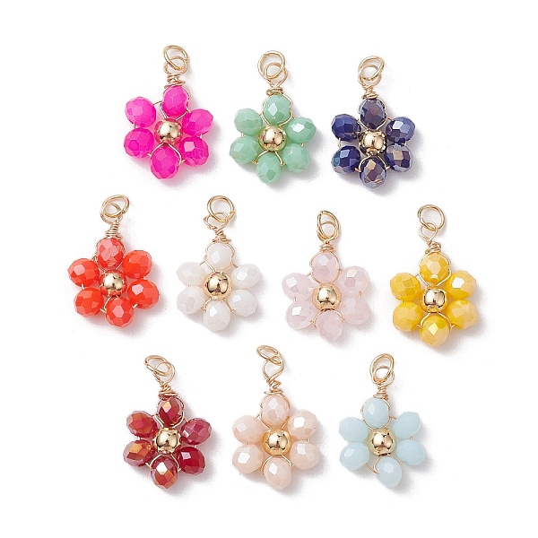 PandaHall 10Pcs 10 Colors Opaque Glass Beaded Pendants, with Real 18K Gold Plated Wire Wrapped Findings, Flower Charms, Mixed Color..., Multicolor
PandaHall 10Pcs 10 Colors Opaque Glass Beaded Pendants, with Real 18K Gold Plated Wire Wrapped Findings, Flower Charms, Mixed Color..., Multicolor