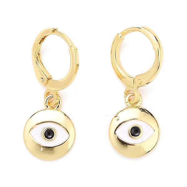 PandaHall Brass Huggie Hoop Earrings, with Enamel, Flat Round with Eye, White & Black, Real 18K Gold Plated, 25~26mm, Pin: 0.9mm Brass Eye...
PandaHall Brass Huggie Hoop Earrings, with Enamel, Flat Round with Eye, White & Black, Real 18K Gold Plated, 25~26mm, Pin: 0.9mm Brass Eye...